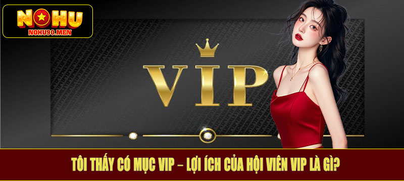 Tôi thấy có mục VIP – lợi ích của hội viên VIP là gì?